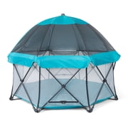 Regalo My Play 8-Panel Portable Play Yard with Full UV Canopy, Aqua