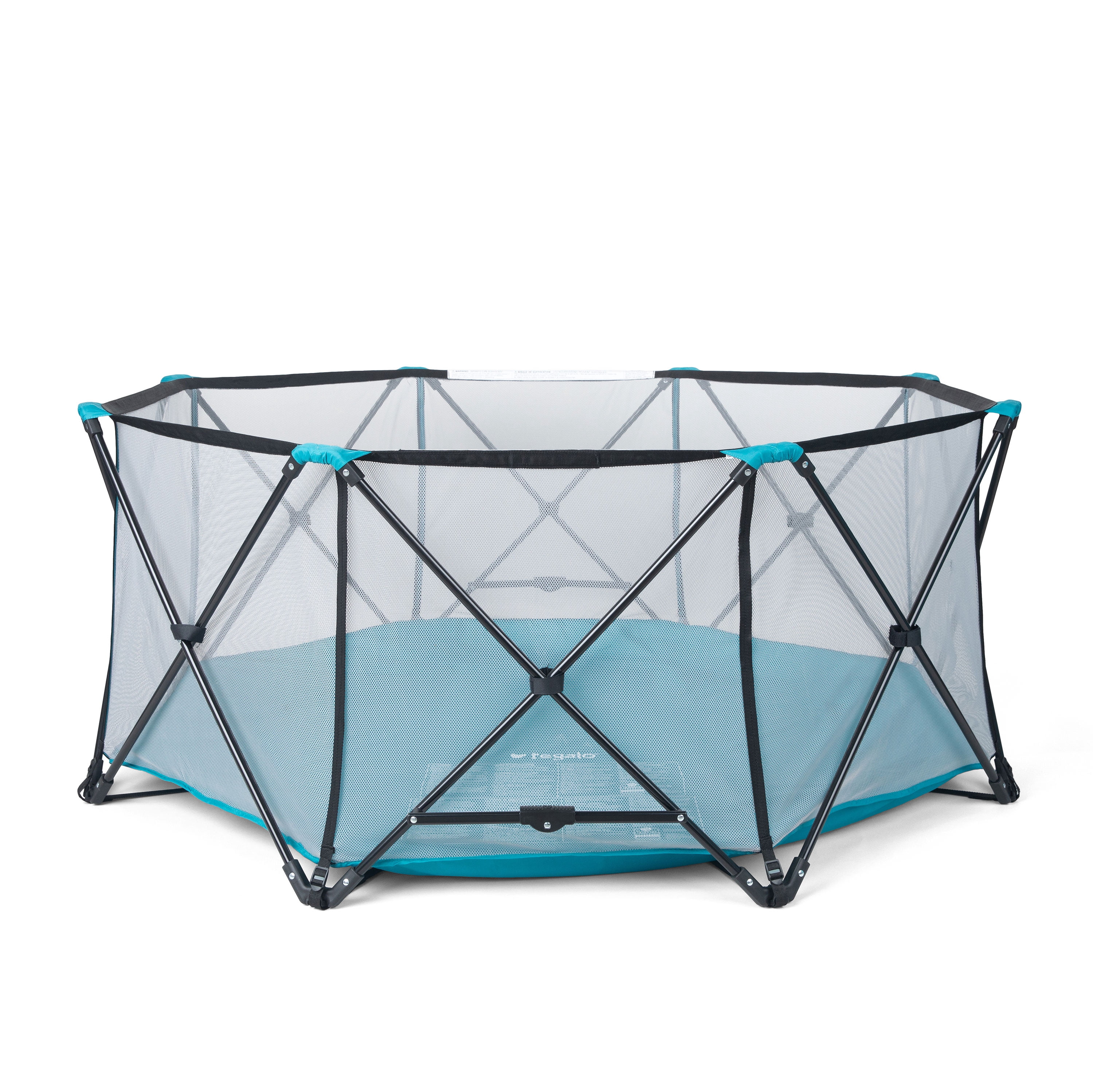 Regalo My Play Portable Play Yard, Teal, 8-Panel, Indoor and Outdoor, Unisex