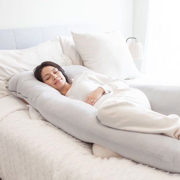Regalo Premium Ultra Soft U-Shaped Maternity Pillow Full Body Support Grey