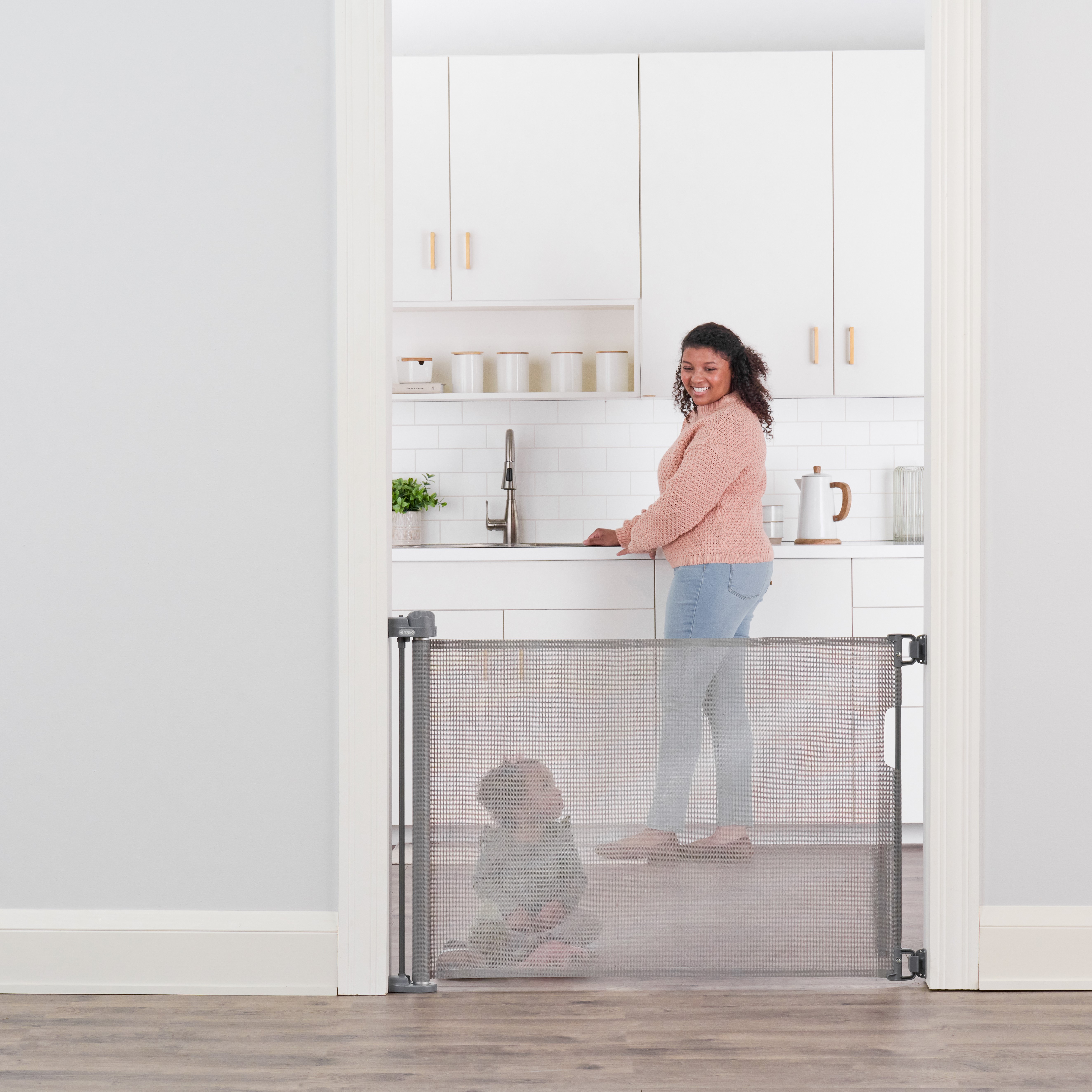 Regalo Retractable Baby Gate, Expands up to 50" Wide, Includes Wall Mounts - image 1 of 5