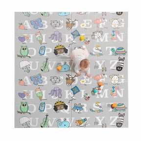 Regalo Sensory & Learning My Play Mat, Foldable & Reversible Waterproof Foam Play Mat, 77" x 71"