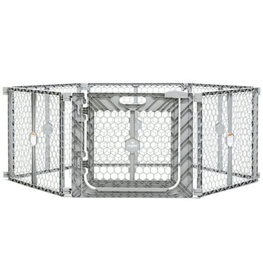 Regalo Gray Superwide Plastic Gate & 2-in-1 Play Yard with Door
