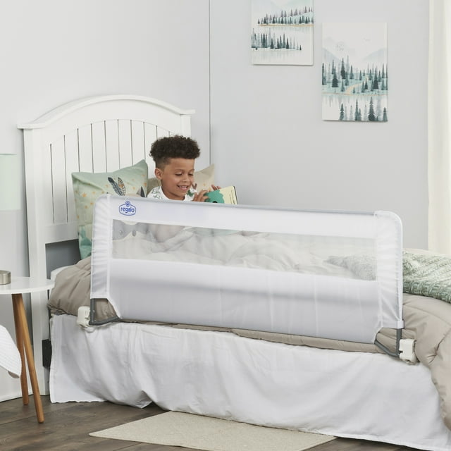 Regalo Swing Down Extra Long Bed Safety Rail, White
