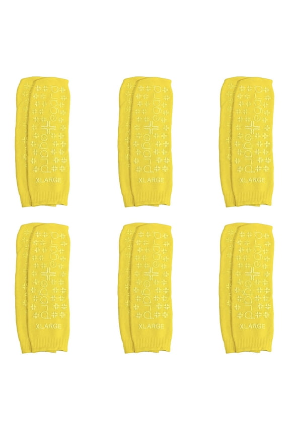 Regard (6-Pairs) Non Skid Hospital Pilates Yoga Grip Slipper Socks For Men/Women Size X-Large