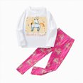 thumbnail image 1 of Regarm Kids & Toddler Girls Clothes Size 2-8Y, Cotton Long Sleeve Cute Top and Pant Set 2Pcs, Fall Winter Outfit for Toddler Girl, 1 of 4