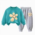 thumbnail image 1 of Regarm Toddler Kids Girls Fall Clothes Set Long Sleeve Floral Sweatshirt Top and Jogger Pants 2Pcs Winter Outfits, 1 of 5