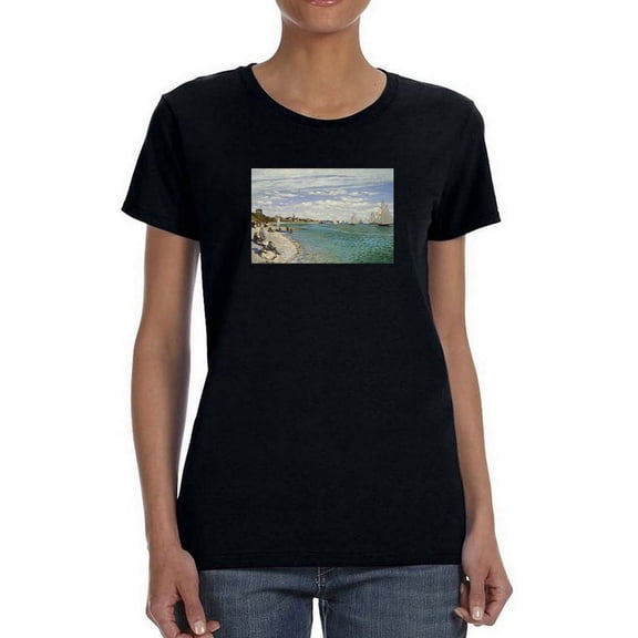 Regatta At Sainte- Adresse T-Shirt Women -Claude O. Monet Designs, Female Medium