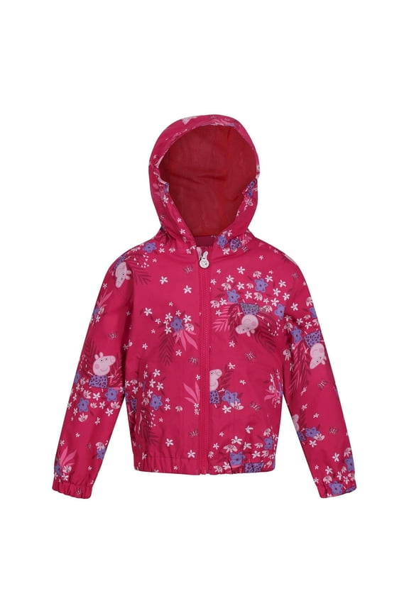 Boys/Girls Peppa Pig Flowers Waterproof Jacket