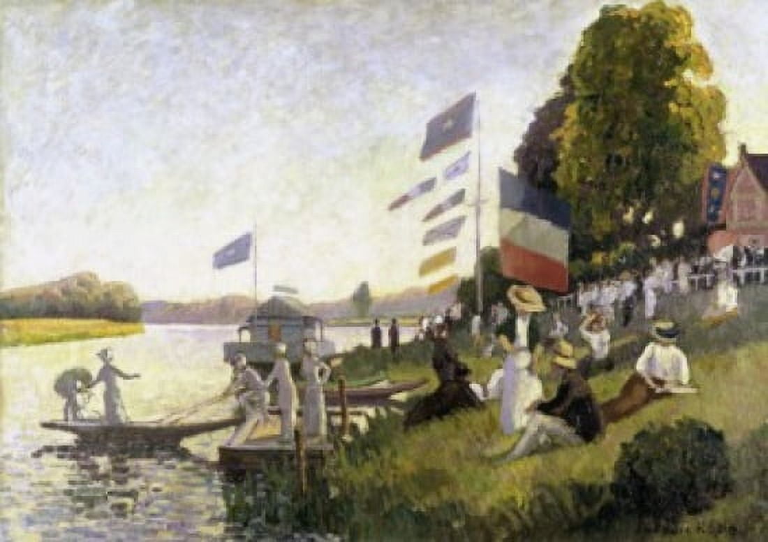 Regatta Camille Pissarro (1830-1903French) Museum of Art Springfield Massachusetts Canvas Art - Camille Pissarro (18 x 24)