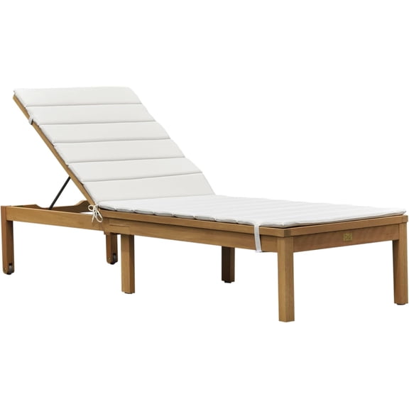 Regatta Patio Chaise Lounger | Durable Outdoor Furniture with Teak Finish | Grey Cushion