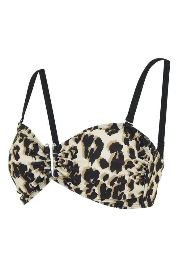 Womens Aceana III Leopard Print Bikini Top