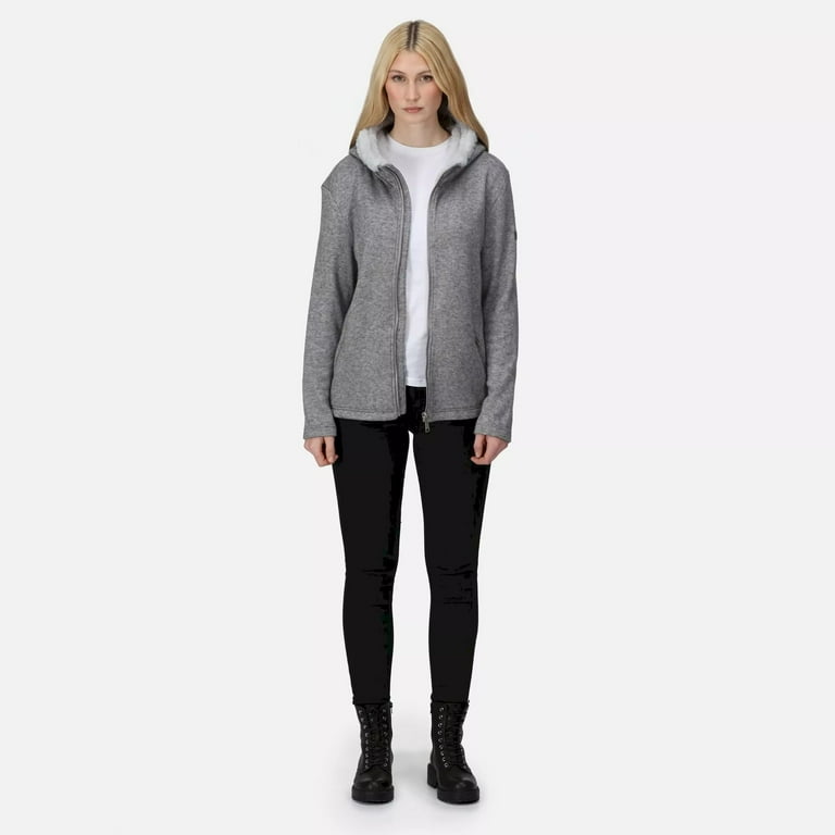 Grey marl zip hoodie women's sale