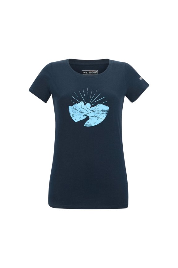 Womens Breezed Mountain Scene T-Shirt