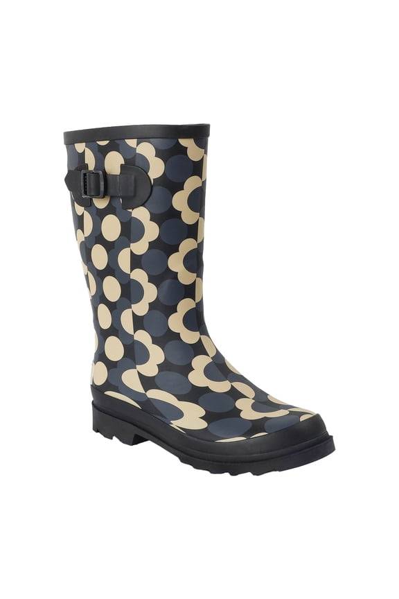 Womens Orla Kiely Rain Cloud Mid Calf Galoshes