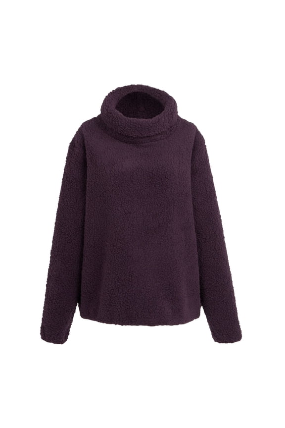 Womens Ria Fluffy Overhead Fleece Top