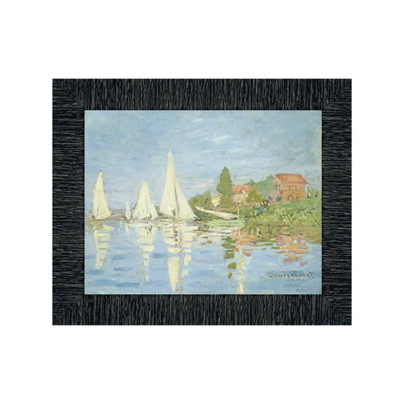 Regatta at Argenteuil by Claude Monet Framed Wall Art Print, Sailboat Print, 11x14, 2416