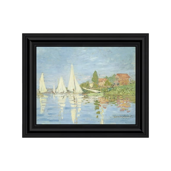 Regatta at Argenteuil by Claude Monet Framed Wall Art Print, Sailboat Print, 11x14, 2416