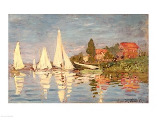 Regatta at Argenteuil c1872 Canvas Art - Claude Monet (24 x 18)