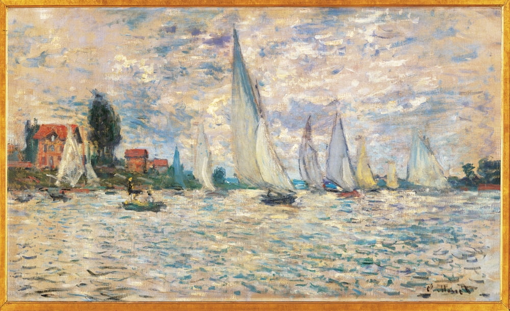 Regattas At Argenteuil Canvas Art - (24 x 18)