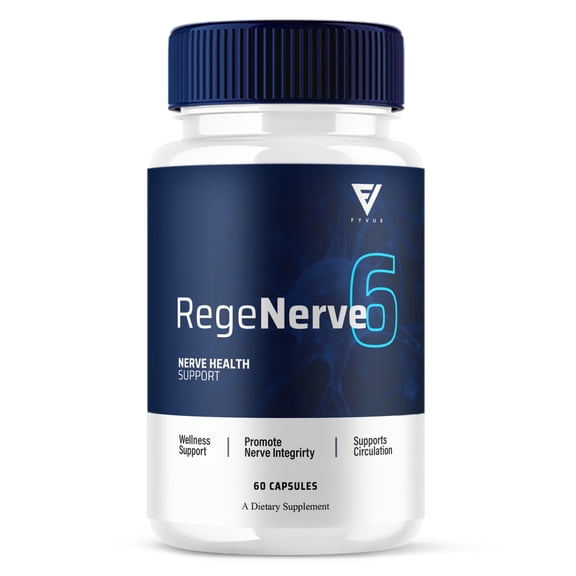 RegeNerve6 Nerve Health Support Capsules, Rege Nerve 6 Advanced Nerve and Nootropic Formula Pills (60 Capsules)