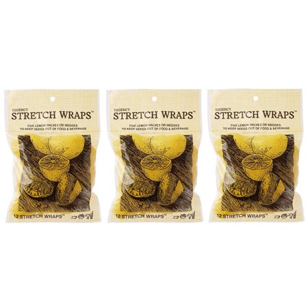 Regency 12 Piece Stretch Wraps Covers Set for Lemon Halves and Wedges - Keeps Seeds Out 3 Sets