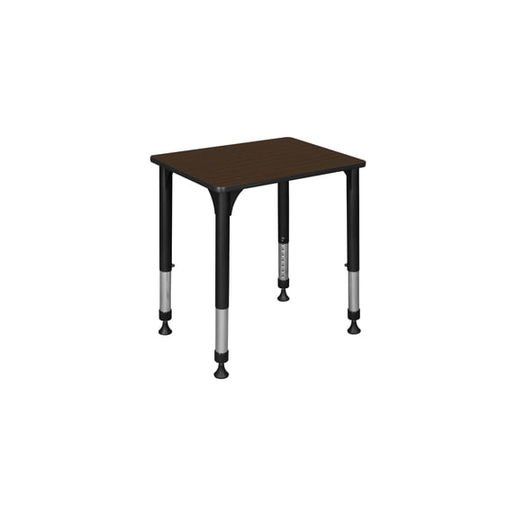 Regency 18.5 x 26 in Rectangle Height Adjustable Classroom School Desk- Neo Walnut