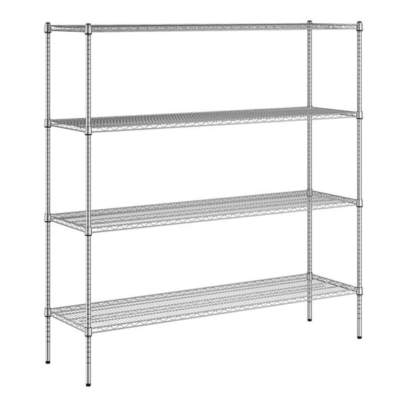 Regency 21" x 72" x 74" NSF Chrome 4-Shelf Kit