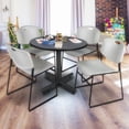 thumbnail image 1 of Regency Kobe 36 in. Round X-Base Breakroom Table- Grey, 4 Zeng Stack Chairs- Grey, 1 of 8