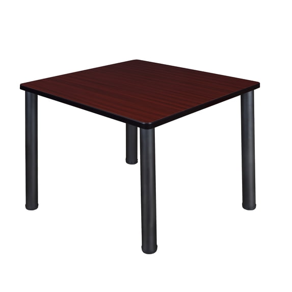 Regency 36" Square Table with Black Post Legs