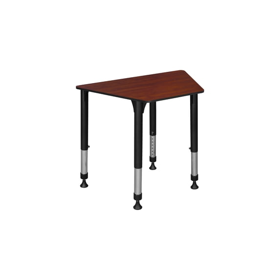 Regency 36 x 23 x 19 in Trapezoid Height Adjustable Kids Learning School Desk- Cherry