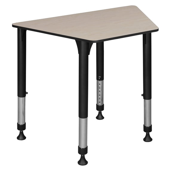 Regency 36 x 23 x 19 in Trapezoid Height Adjustable Kids Learning School Desk- Maple