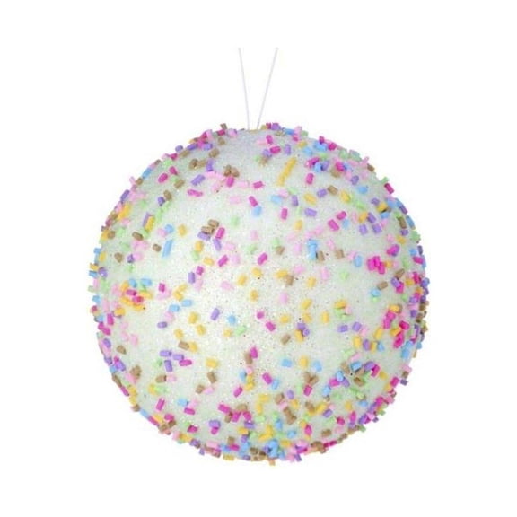 Regency 4-Inch Green Candy Sprinkle Ball Ornament