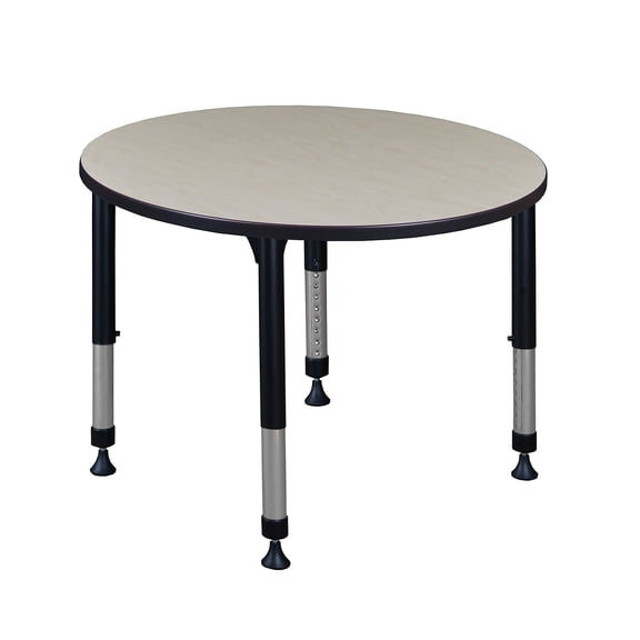 Regency Kee 42 in. Round Height Adjustable Classroom Activity Table- Maple