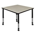 thumbnail image 1 of Regency 42 in. Square Height Adjustable Mobile Classroom Activity Table- Maple, 1 of 7