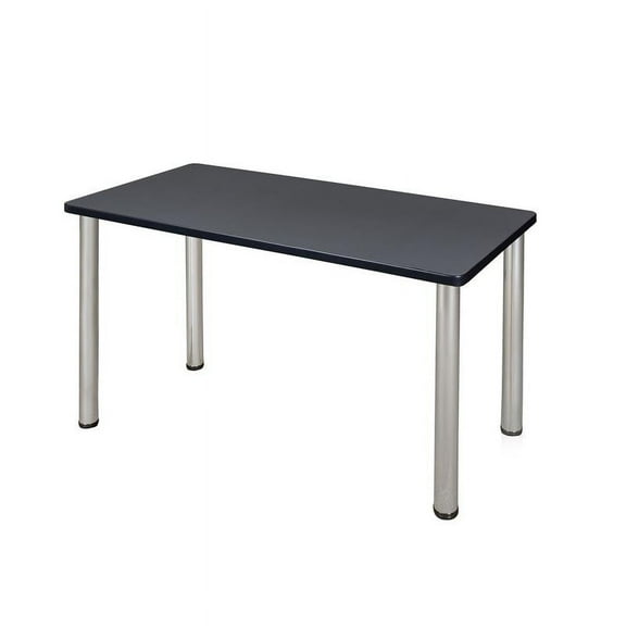 Regency 42 inch x 24 inch Kee Training Table in Grey and Chrome