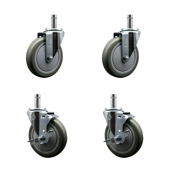 Regency 460EC26 EC-26 5 Inch Replacement Caster Set with Brakes  Service Caster