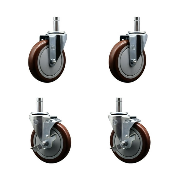 Regency 460EC26 EC-26 5 Inch Replacement Caster Set with Brakes – Service Caster