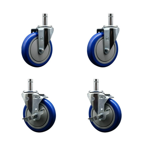 Regency 460EC26 EC-26 5 Inch Replacement Caster Set with Brakes  Service Caster