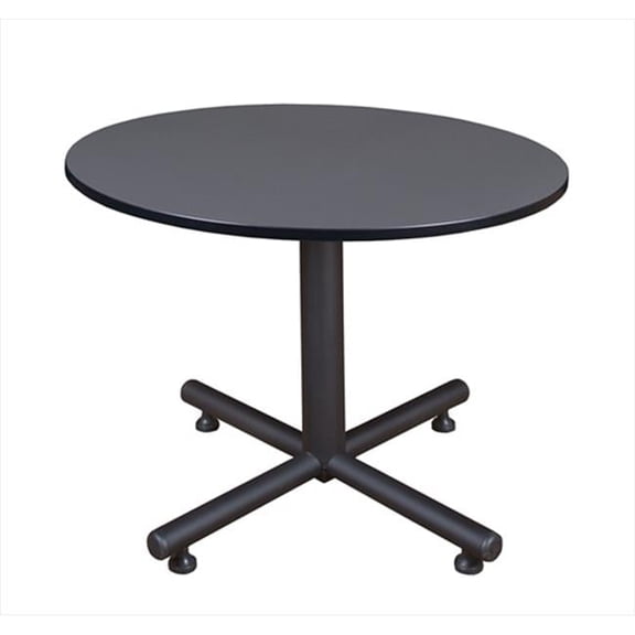 Regency 48 In. Round Kobe X Base Lunchroom Table - Grey - 48 in.