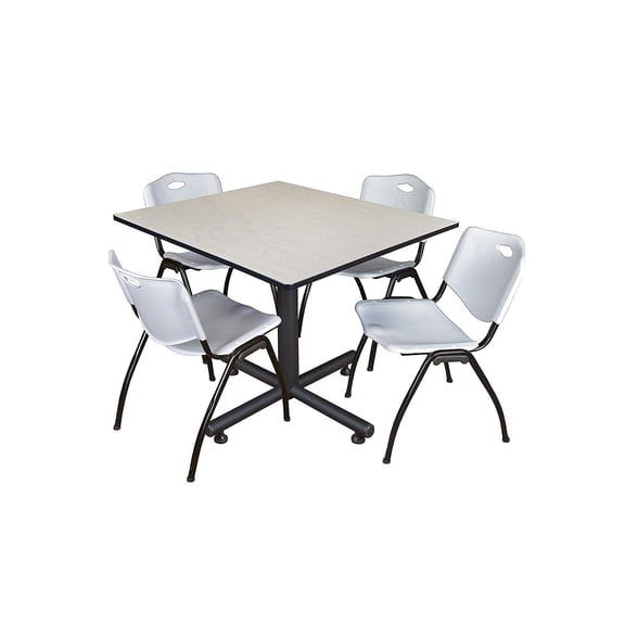 Regency 48-inch Maple Square Table Gray (TKB4848PL47GY)