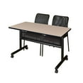 thumbnail image 1 of Regency 48" x 24" Flip Top Mobile Training Table w/ Divider & 2  Stack Chairs, 1 of 8