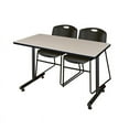 thumbnail image 1 of Regency 48" x 24" Kobe Training Table- Maple & 2 Zeng Stack Chairs- Black, 1 of 6