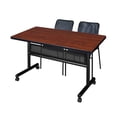 thumbnail image 1 of 48" x 30" Flip Top Mobile Training Table with Modesty Panel and 2 Mario Stack Chairs, 1 of 8