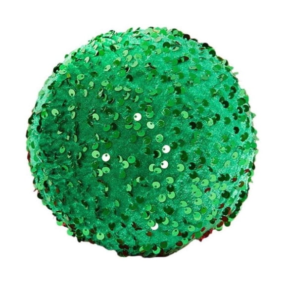 Regency 6 Inch Round Sequin Ball Ornament Green