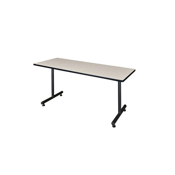 Regency Kobe 60 x 24 in. Steel T-Base Training Seminar Table- Maple