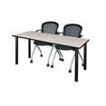 thumbnail image 1 of Regency Kee 60 x 24 in. Training Table- Maple Top, Black Legs & 2 Cadence Nesting Chairs, 1 of 8