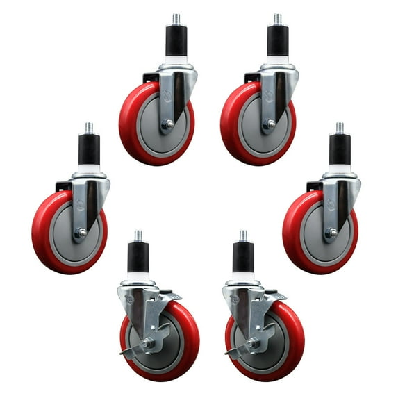 Regency 600CASTER6 5 Inch Replacement Caster Set with Brakes – Service Caster