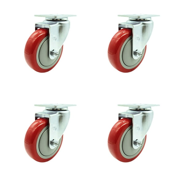 Regency 600CSW415 U-Boat Utility Cart Caster Replacement Set - Service Caster