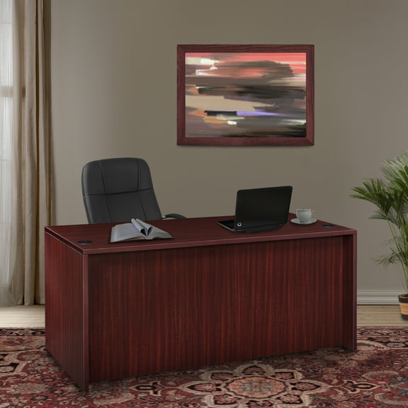 Regency LDPF6630MH 66 in. Legacy Double Full Pedestal Desk, Mahogany