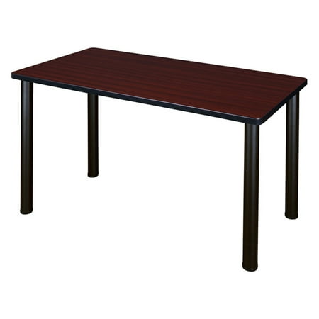 Regency Kee 66 x 24 in. Training Seminar Table- Mahogany Top, Black Legs